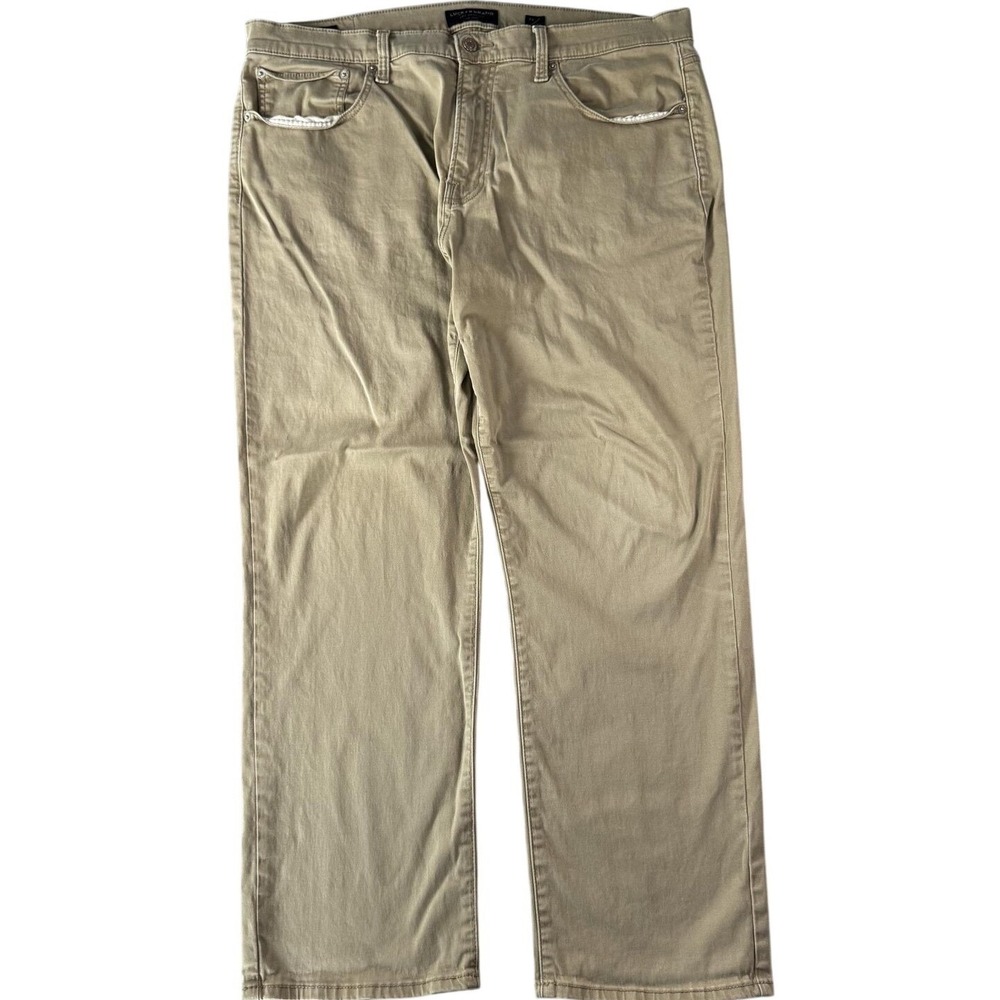 Lucky Brand 223 Straight Jeans Mens 36x30 Beige Light Wash Denim 5 Pocket